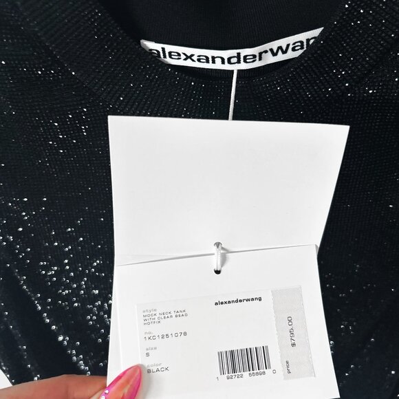 Alexander Wang Hotfix Crystal Tank Top, size S, NWT - Picture 6 of 7